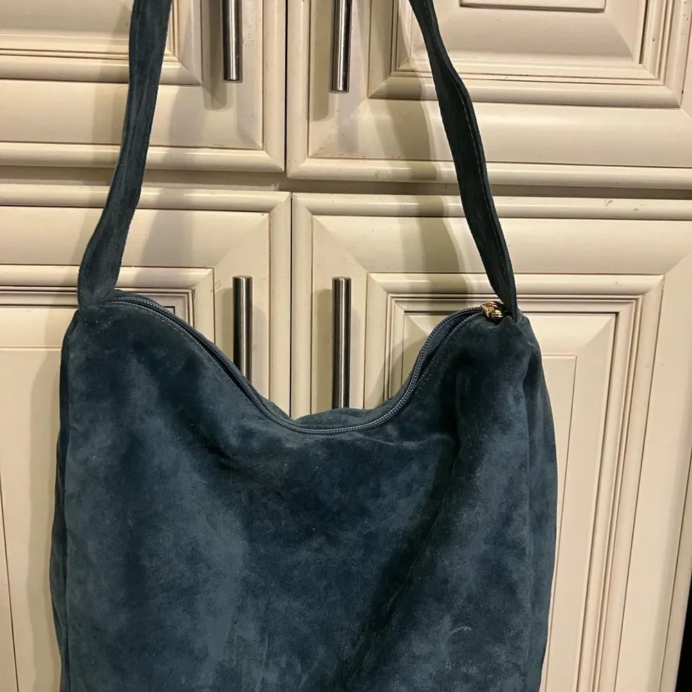 Vintage III State Handbag Medium Split Cowhide Leather  Made In Italy Handbag
